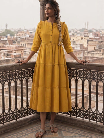 A-Line Midi Dress
