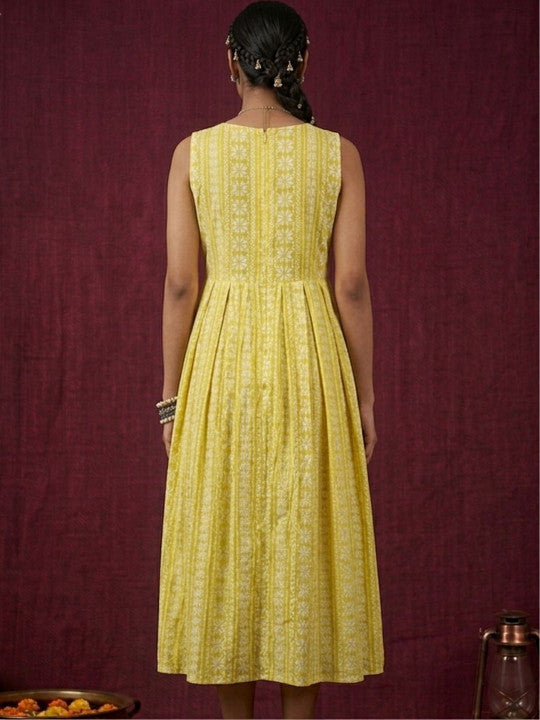 Print Fit & Flare Midi Dress
