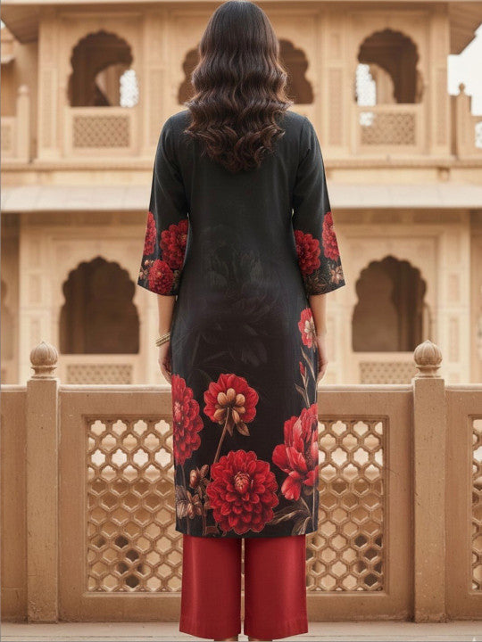 Women Floral Printed Indie Florals Kurta