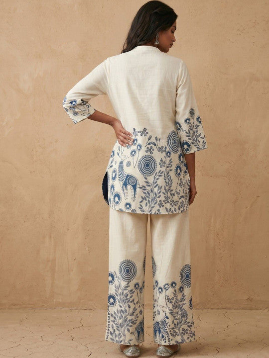 Cotton Printed Tunic with Trousers