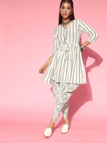 mokshi Women Pure Cotton Kurta Palazzo Set