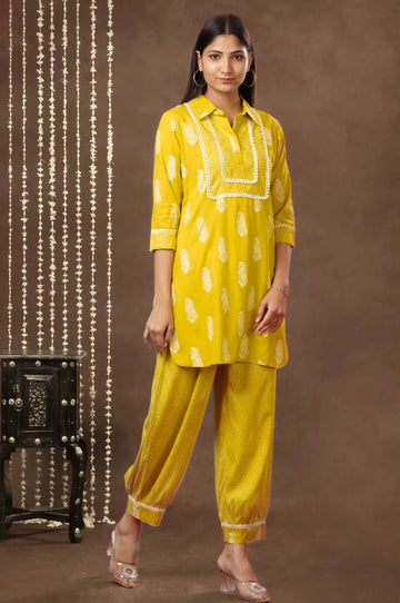 mokshi Women Viscose Rayon Kurta Palazzo Set