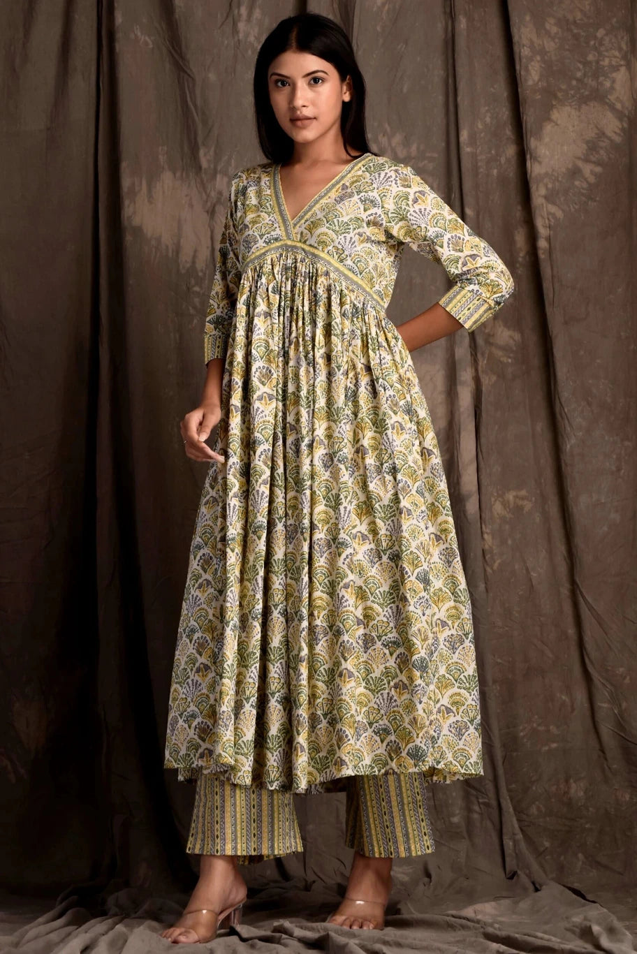 mokshi Women Pure Cotton Kurta Palazzo Set