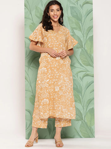 mokshi Women Viscose Rayon Kurta Palazzo Set