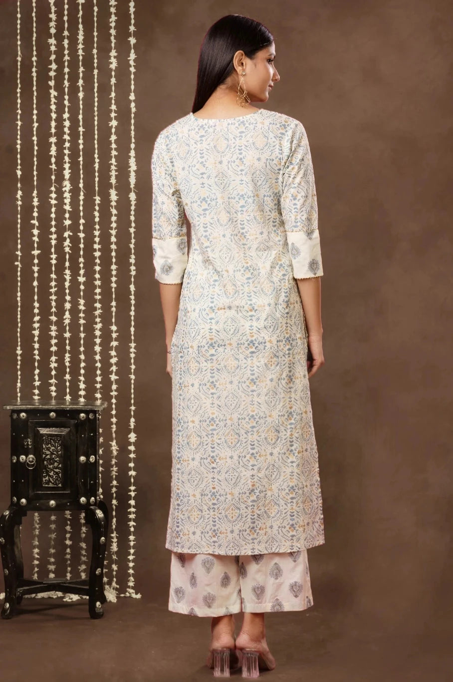 mokshi Women Viscose Rayon Kurta Palazzo Set