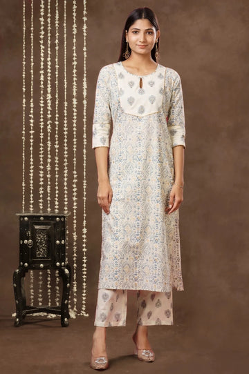 mokshi Women Viscose Rayon Kurta Palazzo Set