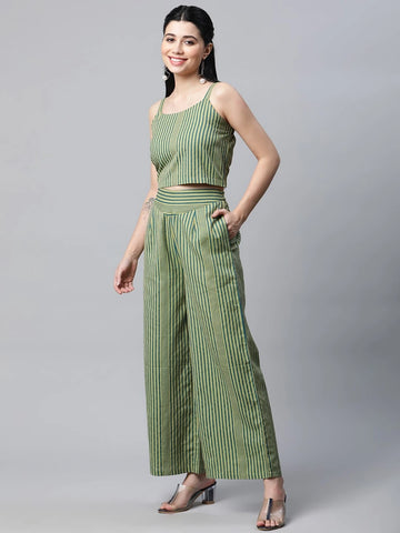 mokshi Women Viscose Rayon Ethnic Top Palazzo Set