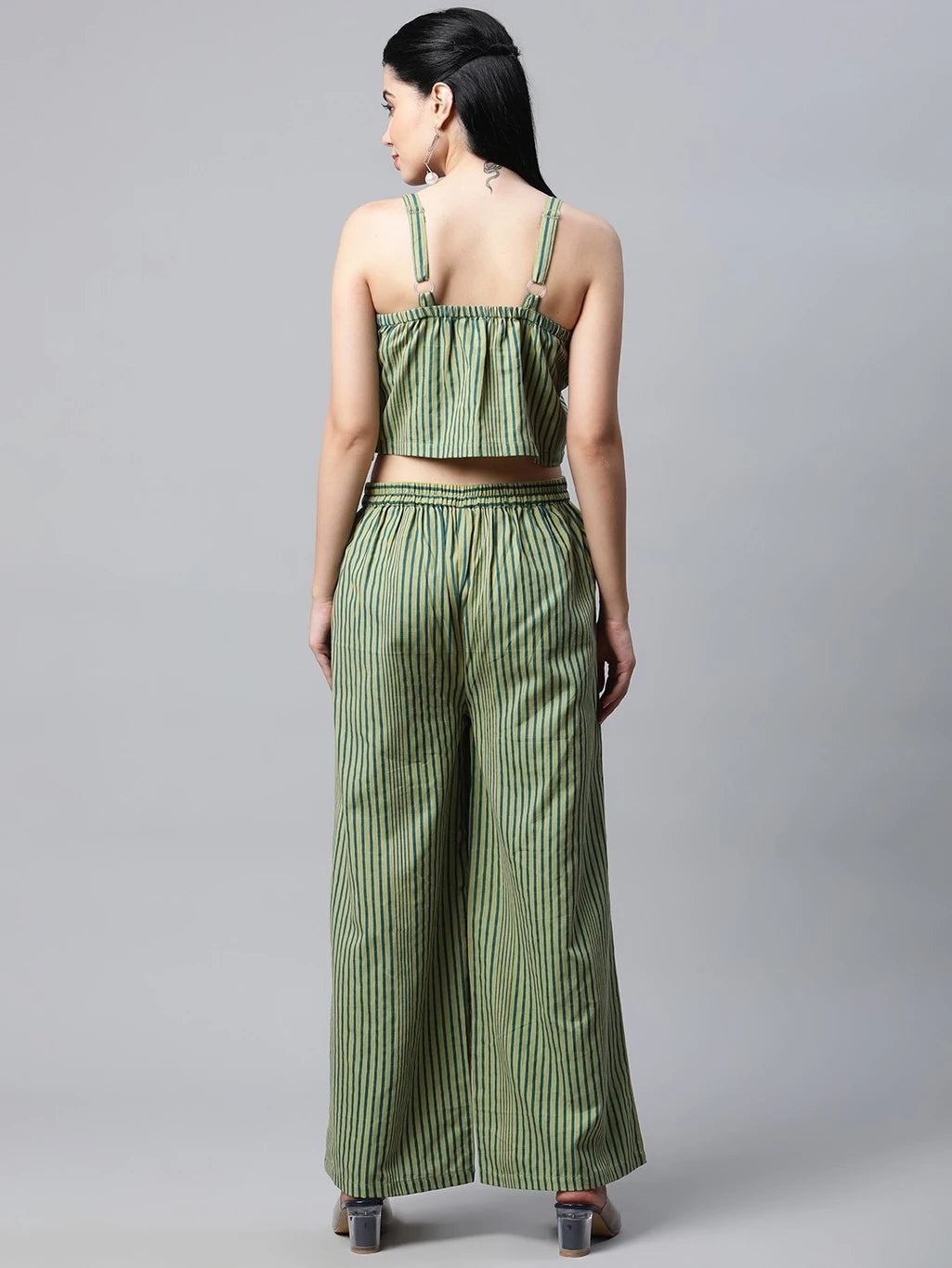 mokshi Women Viscose Rayon Ethnic Top Palazzo Set