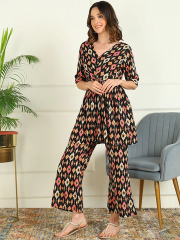 mokshi Women Viscose Rayon Kurti Pant Set