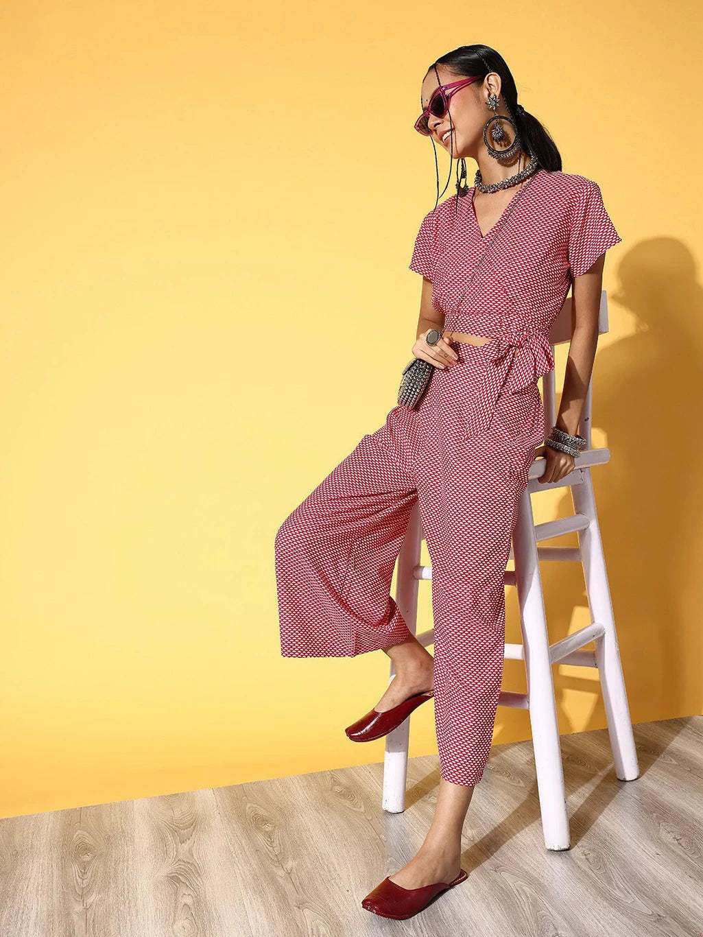 mokshi Women Viscose Rayon Kurta Palazzo Set