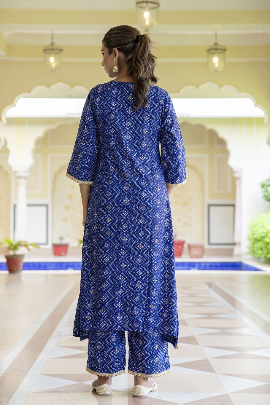 mokshi Women Viscose Rayon Kurta Palazzo Set